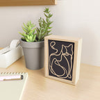 Abstract Line Art Cat 2 Mini Art Print Gallery Image 2