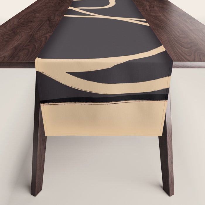 Abstract Line Art Cat 2 Table Runner Gallery Image 1