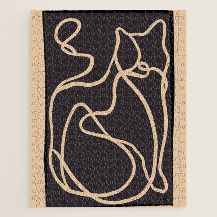 Abstract Line Art Cat 2 Jigsaw Puzzle Gallery Image 1
