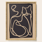 Abstract Line Art Cat 2 Serving Tray Gallery Image 1