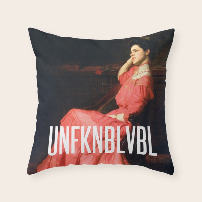 UNFKNBLVBL, Feminist Throw Pillow Gallery Image 6