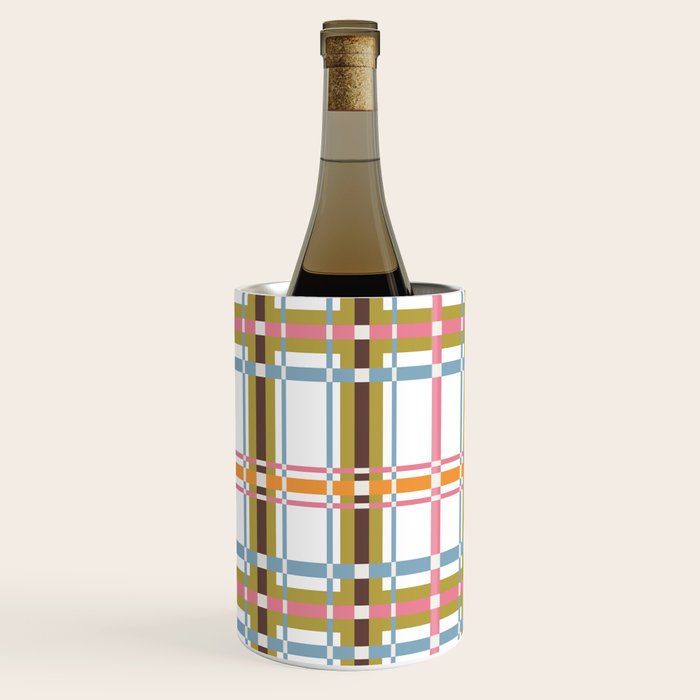 Bold Crosshatch Colorful Wine Chiller Gallery Image 3
