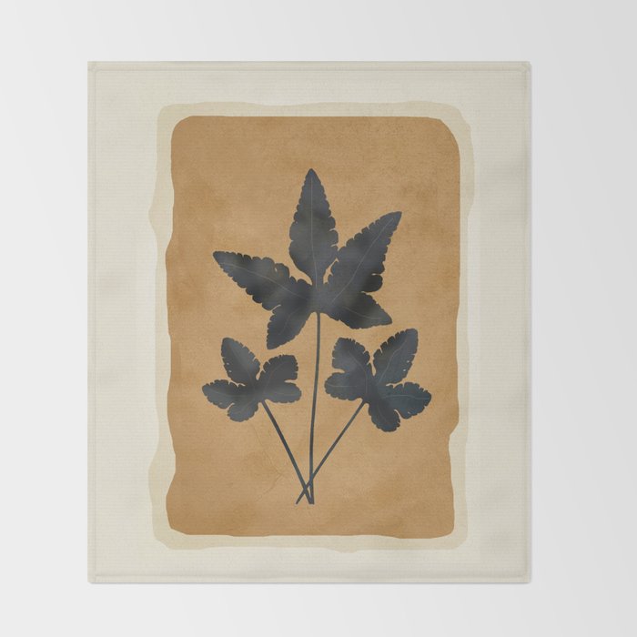 Leaf Design 8 Throw Blanket Gallery Image 2