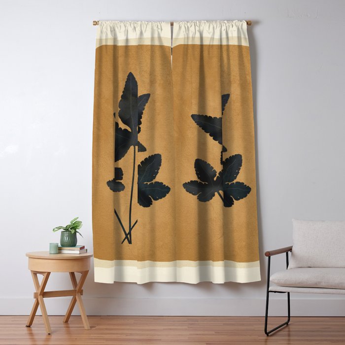 Leaf Design 8 Window Curtain Gallery Image 1
