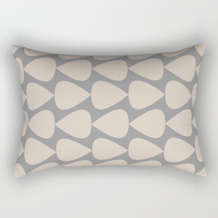 Plectrum Pattern in Putty and Gray Rectangular Pillow Gallery Image 1