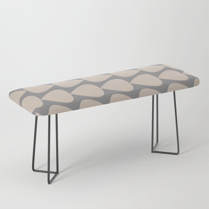 Plectrum Pattern in Putty and Gray Bench Gallery Image 1