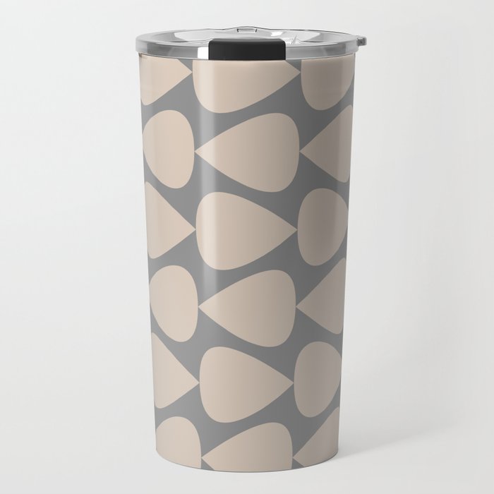 Plectrum Pattern in Putty and Gray Travel Mug Gallery Image 1