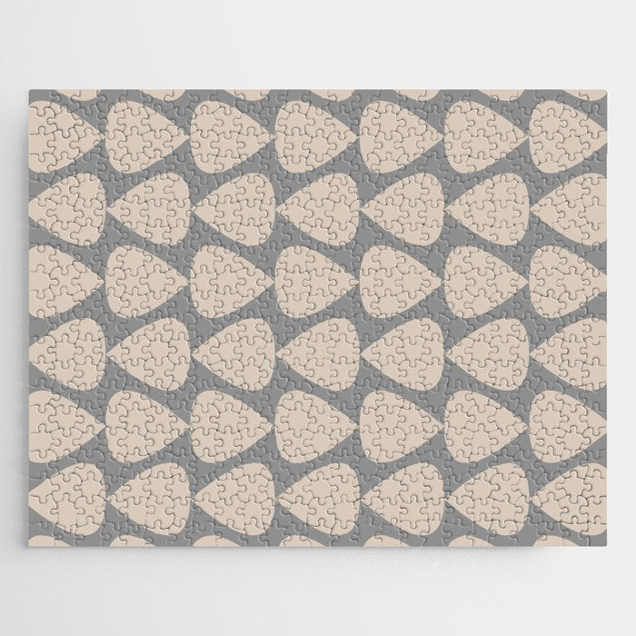 Plectrum Pattern in Putty and Gray Jigsaw Puzzle Gallery Image 1