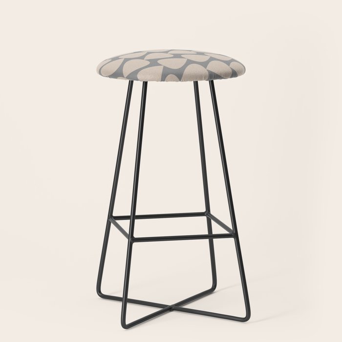 Plectrum Pattern in Putty and Gray Stool Gallery Image 1
