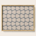 Plectrum Pattern in Putty and Gray Serving Tray Gallery Image 1