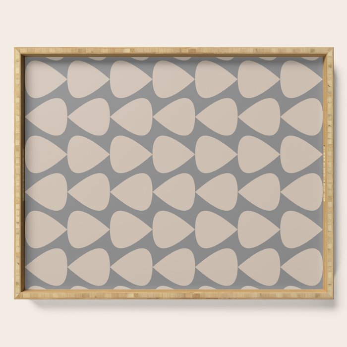 Plectrum Pattern in Putty and Gray Serving Tray Gallery Image 1