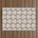 Plectrum Pattern in Putty and Gray Outdoor Rug Gallery Image 1