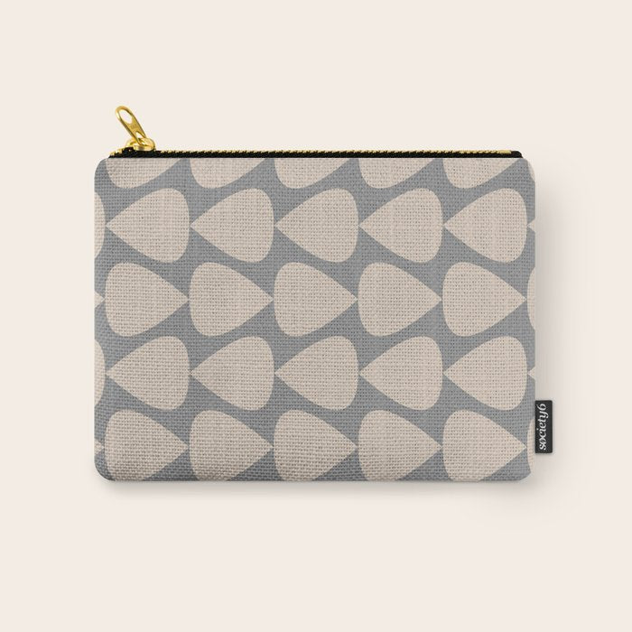 Plectrum Pattern in Putty and Gray Carry All Pouch Gallery Image 1