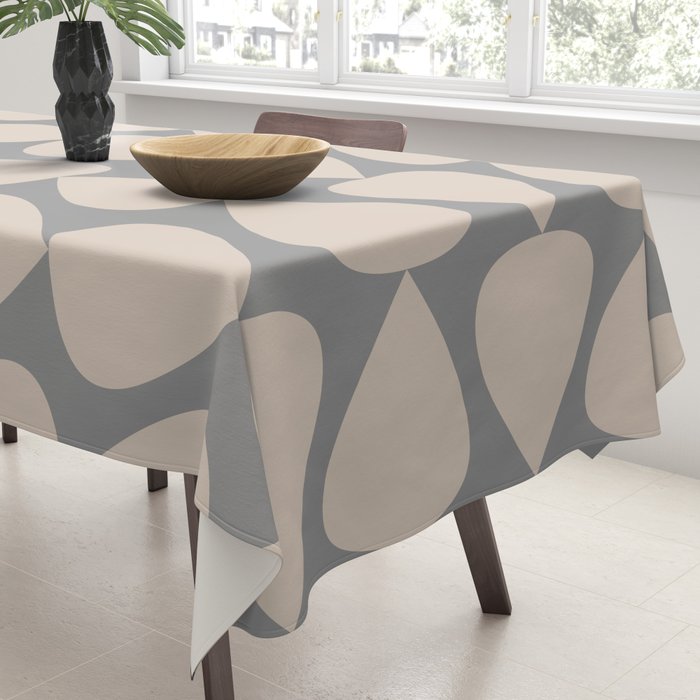 Plectrum Pattern in Putty and Gray Tablecloth Gallery Image 3