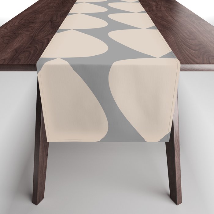 Plectrum Pattern in Putty and Gray Table Runner Gallery Image 1