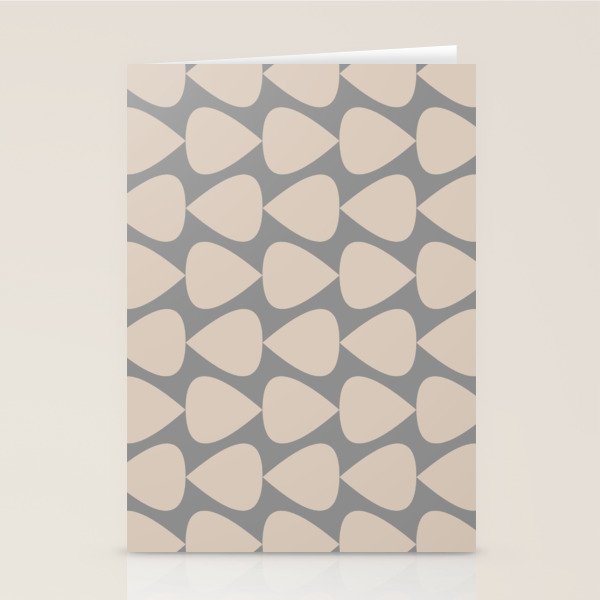 Plectrum Pattern in Putty and Gray Stationery Card Gallery Image 1