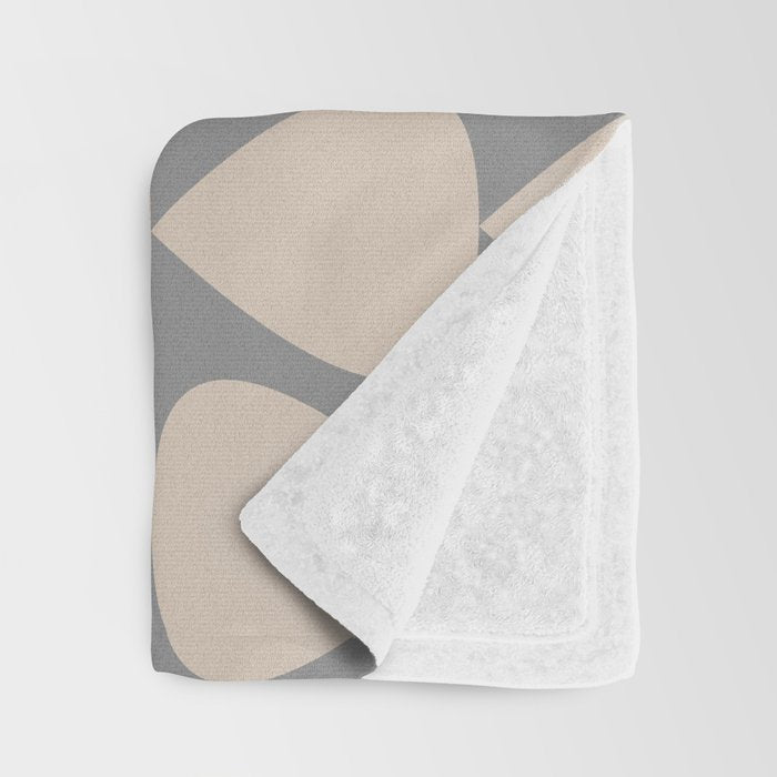 Plectrum Pattern in Putty and Gray Throw Blanket Gallery Image 3