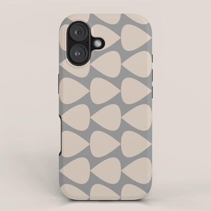 Plectrum Pattern in Putty and Gray iPhone Case Gallery Image 1