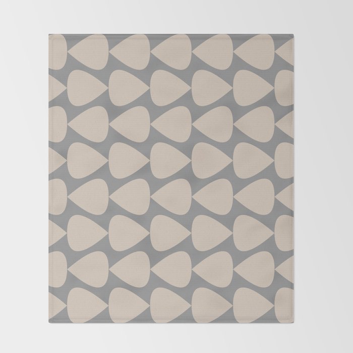 Plectrum Pattern in Putty and Gray Throw Blanket Gallery Image 2