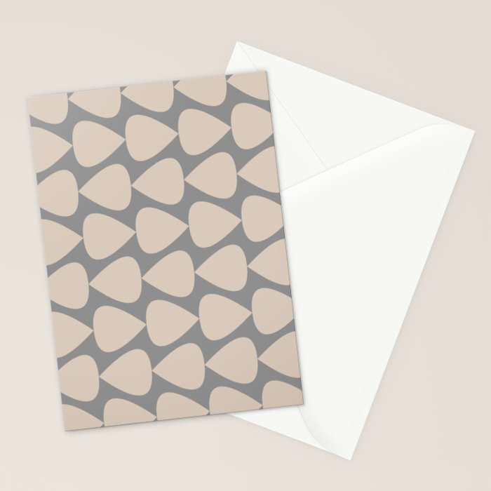 Plectrum Pattern in Putty and Gray Stationery Card Gallery Image 2