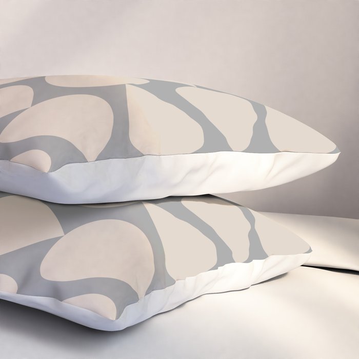 Plectrum Pattern in Putty and Gray Pillow Sham Gallery Image 3