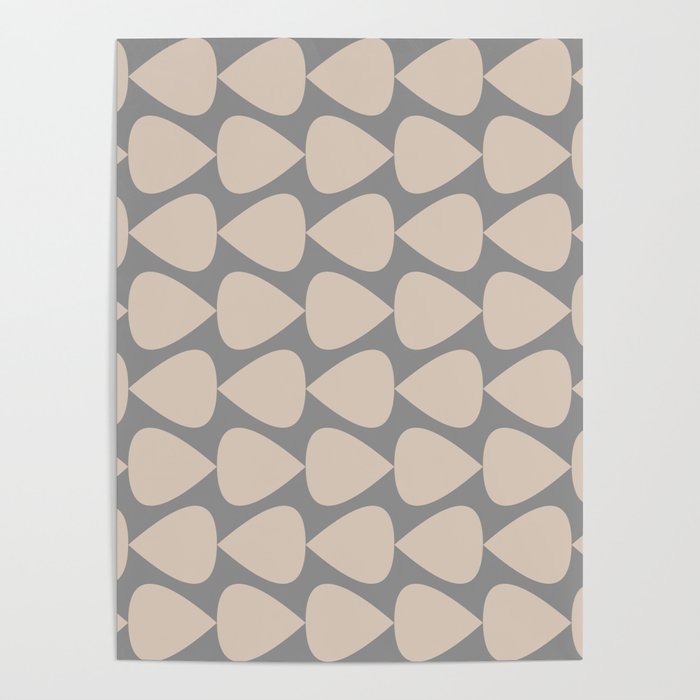 Plectrum Pattern in Putty and Gray Poster Gallery Image 1