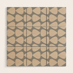 Plectrum Pattern in Putty and Gray Wood Wall Art Gallery Image 1