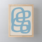Abstract Scribble (Blue Beige) Mini Art Print Gallery Image 1