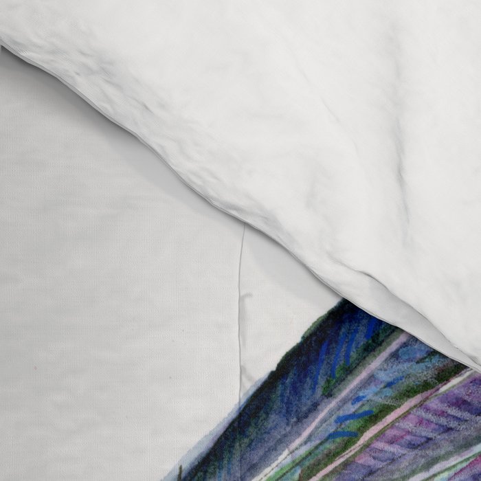 Hummingbird Rainbow Watercolor Comforter Gallery Image 4