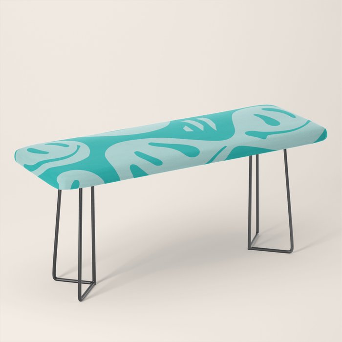 Eggshell Blue Melted Happiness Bench Gallery Image 1