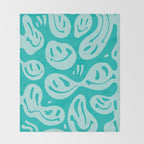 Eggshell Blue Melted Happiness Throw Blanket Gallery Image 2
