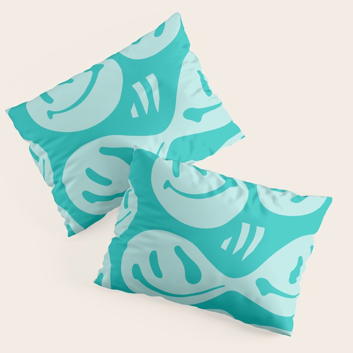 Eggshell Blue Melted Happiness Pillow Sham Gallery Image 3