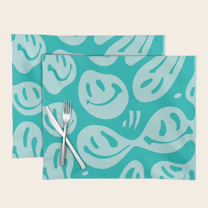Eggshell Blue Melted Happiness Placemat Gallery Image 1