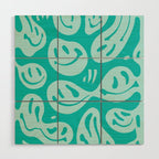 Eggshell Blue Melted Happiness Wood Wall Art Gallery Image 1