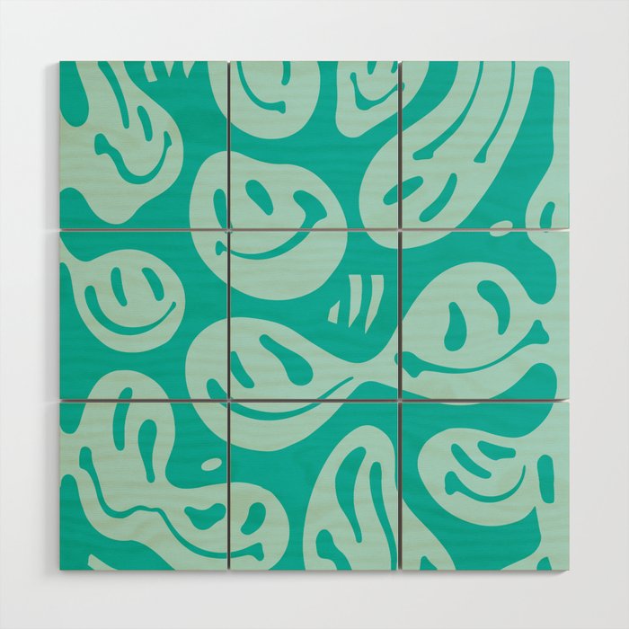 Eggshell Blue Melted Happiness Wood Wall Art Gallery Image 1