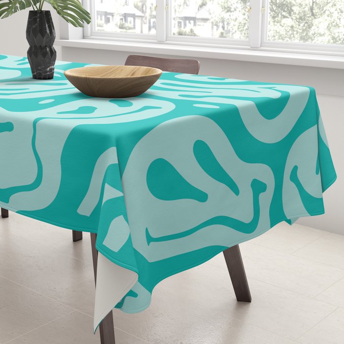 Eggshell Blue Melted Happiness Tablecloth Gallery Image 3