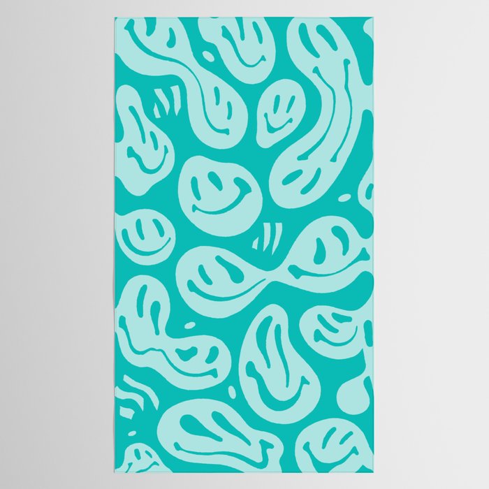 Eggshell Blue Melted Happiness Tablecloth Gallery Image 2