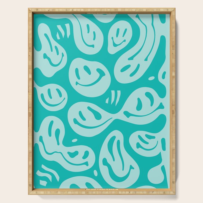 Eggshell Blue Melted Happiness Serving Tray Gallery Image 1