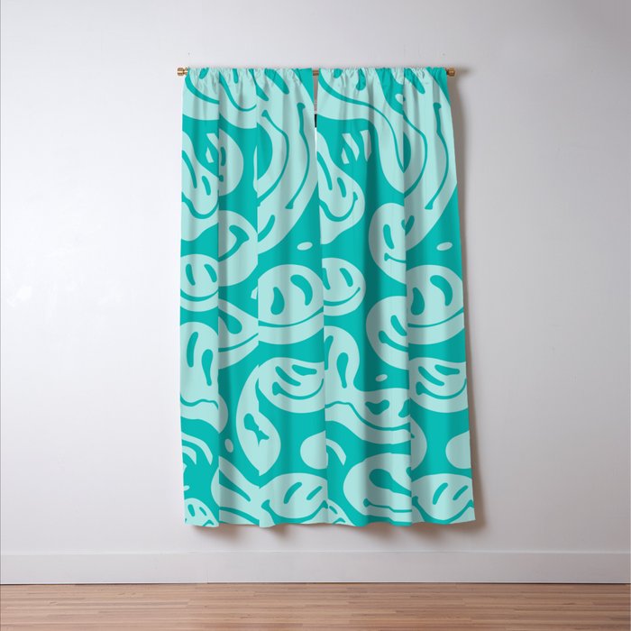 Eggshell Blue Melted Happiness Window Curtain Gallery Image 3