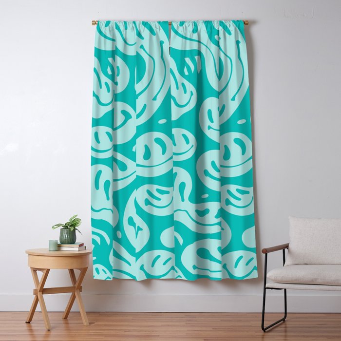 Eggshell Blue Melted Happiness Window Curtain Gallery Image 5