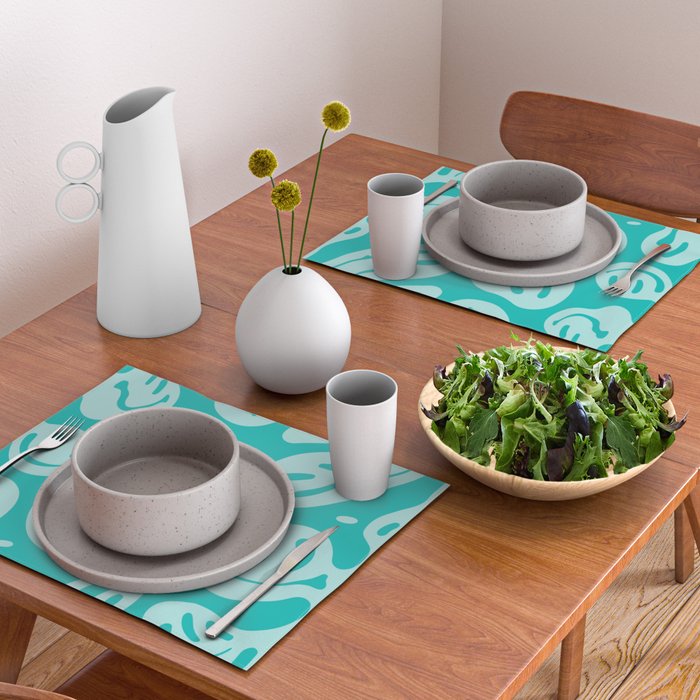 Eggshell Blue Melted Happiness Placemat Gallery Image 2