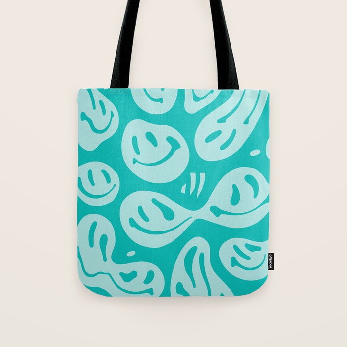 Eggshell Blue Melted Happiness Tote Bag Gallery Image 1