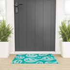 Eggshell Blue Melted Happiness Welcome Mat Gallery Image 3