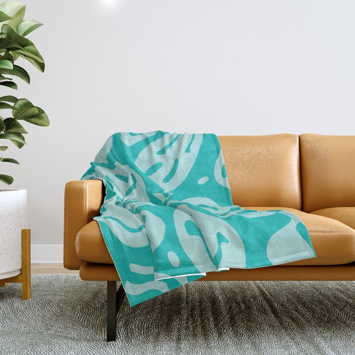 Eggshell Blue Melted Happiness Throw Blanket Gallery Image 1
