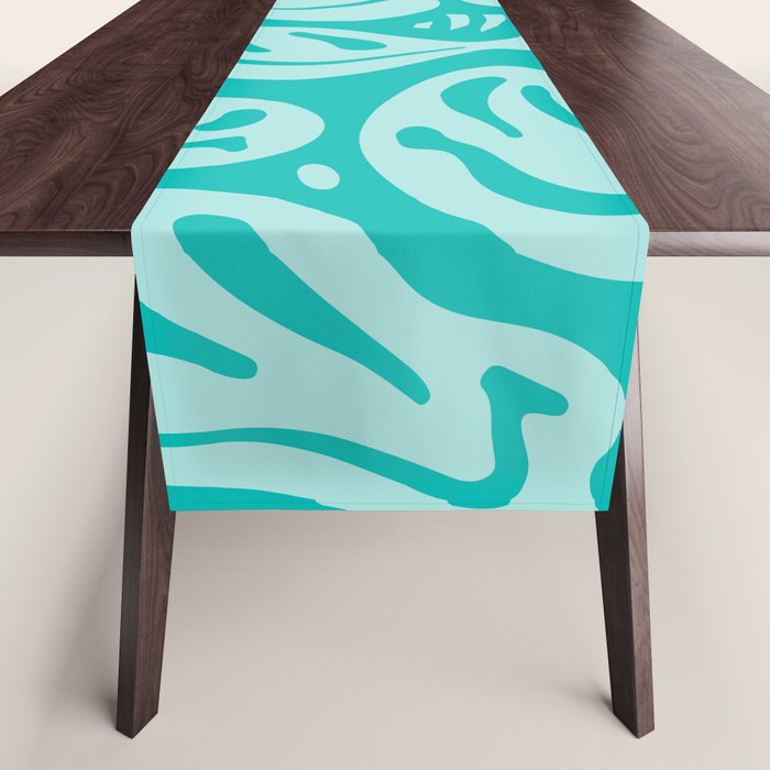 Eggshell Blue Melted Happiness Table Runner Gallery Image 1