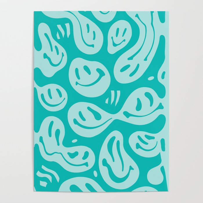 Eggshell Blue Melted Happiness Poster Gallery Image 1