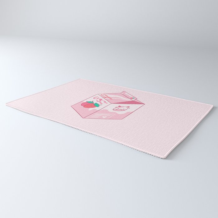 Kawaii Strawberry Milk Shake Rug Gallery Image 3