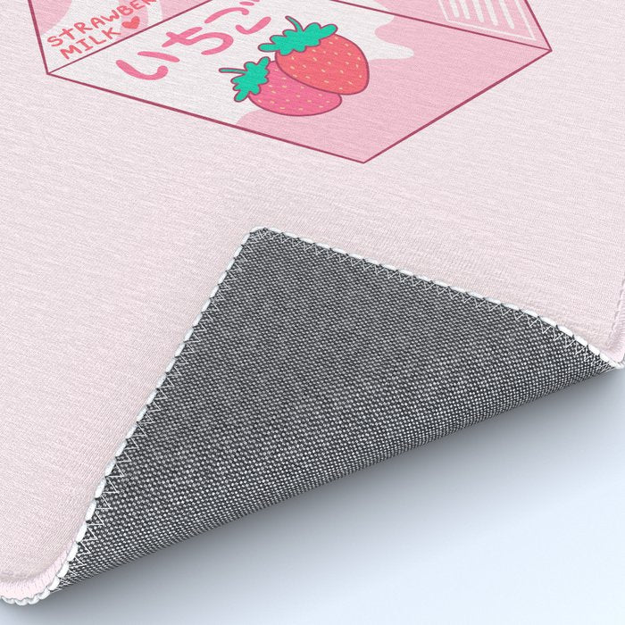 Kawaii Strawberry Milk Shake Rug Gallery Image 4