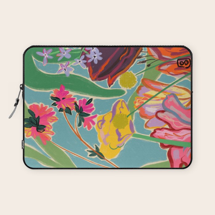 COLOURFUL TULIPS MEDITATION Laptop Sleeve Gallery Image 1