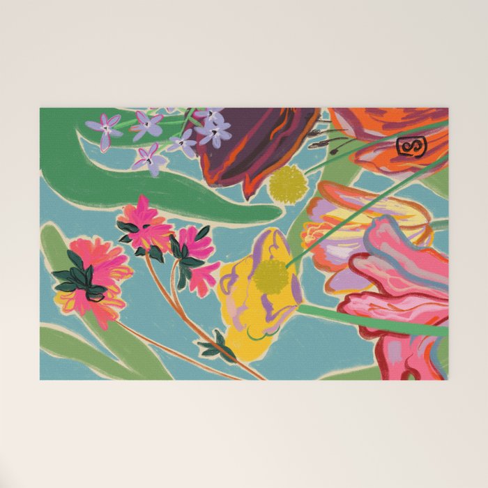 COLOURFUL TULIPS MEDITATION Welcome Mat Gallery Image 1